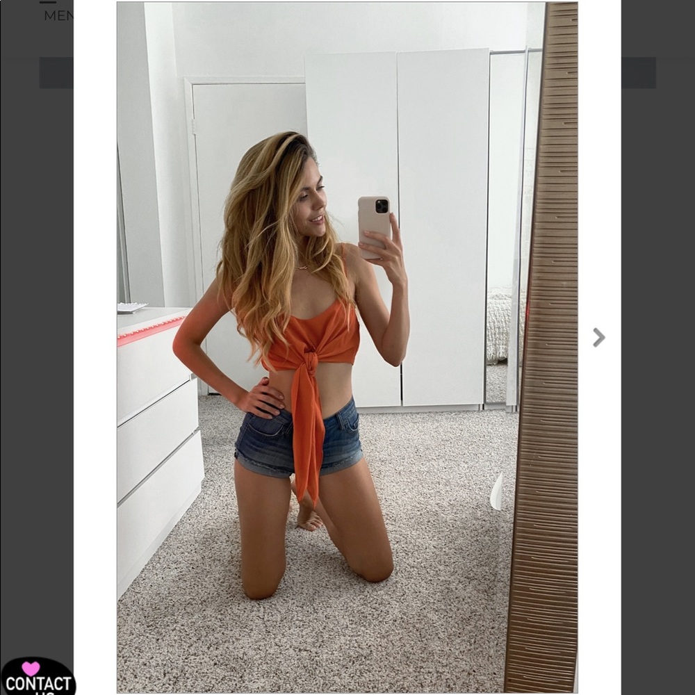 Rust Orange Wrap Waist Cami Top - Picture 1 of 3